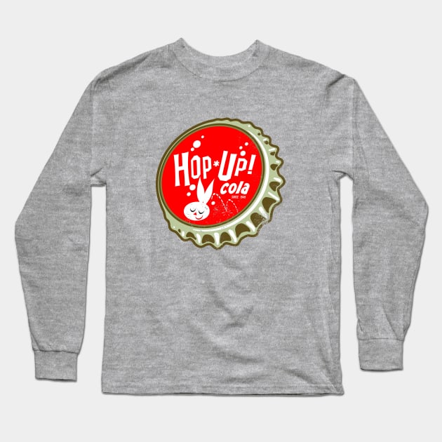 Retro Vintage Hop Up Cola Soda Bottlecap Long Sleeve T-Shirt by StudioPM71